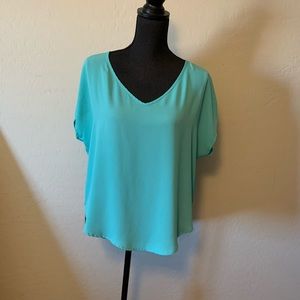 Lush Aqua blouse